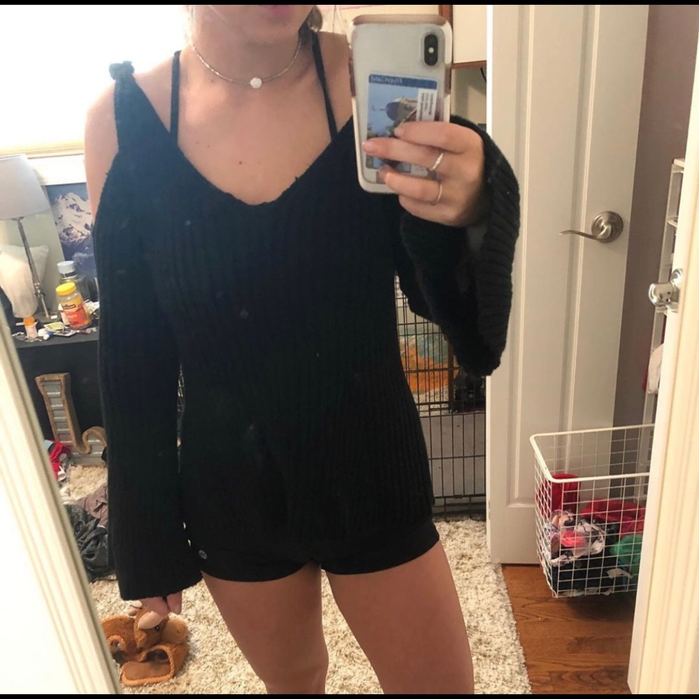black sweater